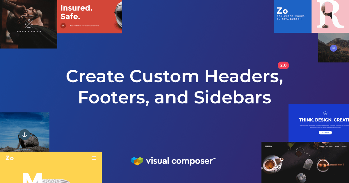Create custom headers, footers, and sidebars with Visual Composer