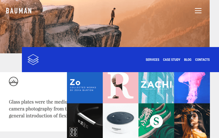 Examples of headers, footers, sidebars by Visual Composer