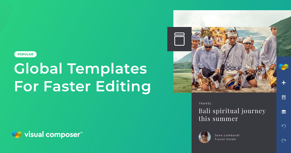 Global template management with Visual Composer addon
