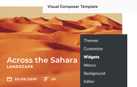 Template Widget Add Visual Composer templates into Sidebar with the Template Widget