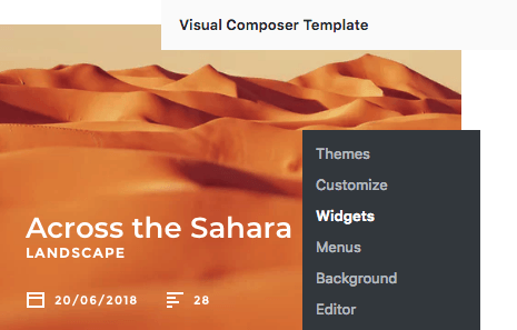 Add Visual Composer templates into Sidebar with the Template Widget