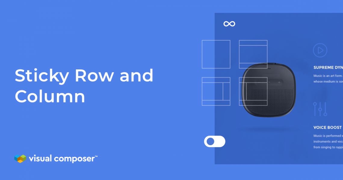 Sticky rows, columns, and sections in Visual Composer for WordPress