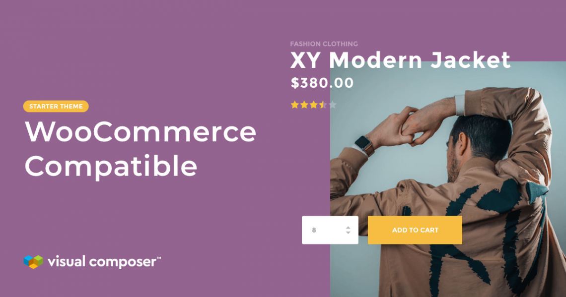 Visual Composer Starter theme is fully compatible and support WooCommerce for WordPress eCommerce