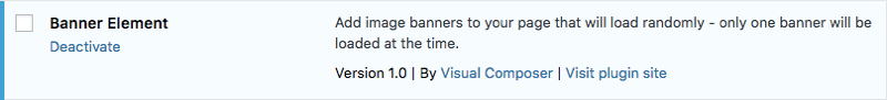 Activate banner element plugin