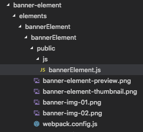 js folder with bannerElement