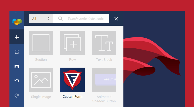 Captain Form element available in Visual Composer Hub