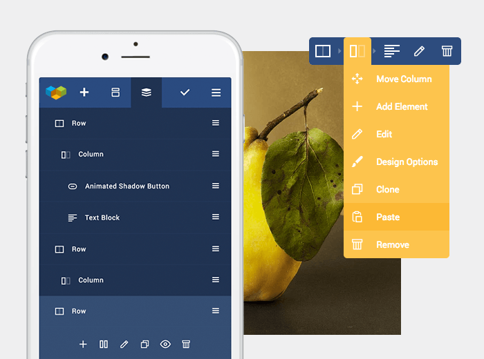 Edit your WordPress website from mobile device with Visual Composer Mobile Builder