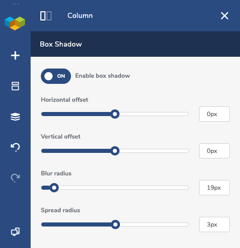 Add box shadow to rows and columns of Visual Composer for WordPress