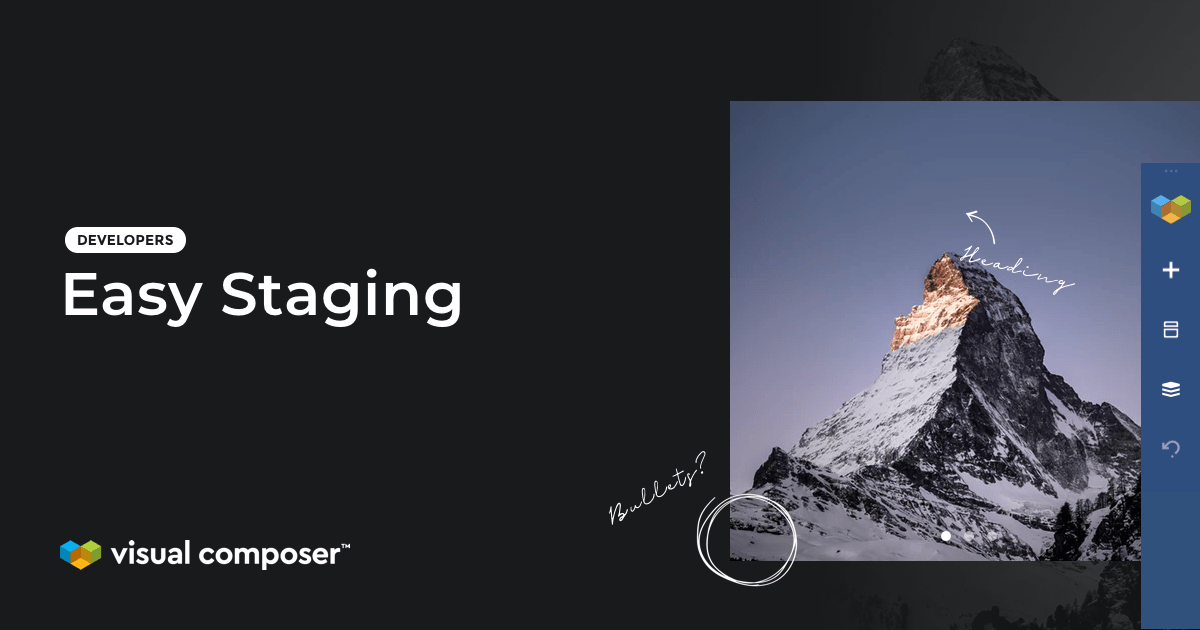 Work with Visual Composer Premium on Staging