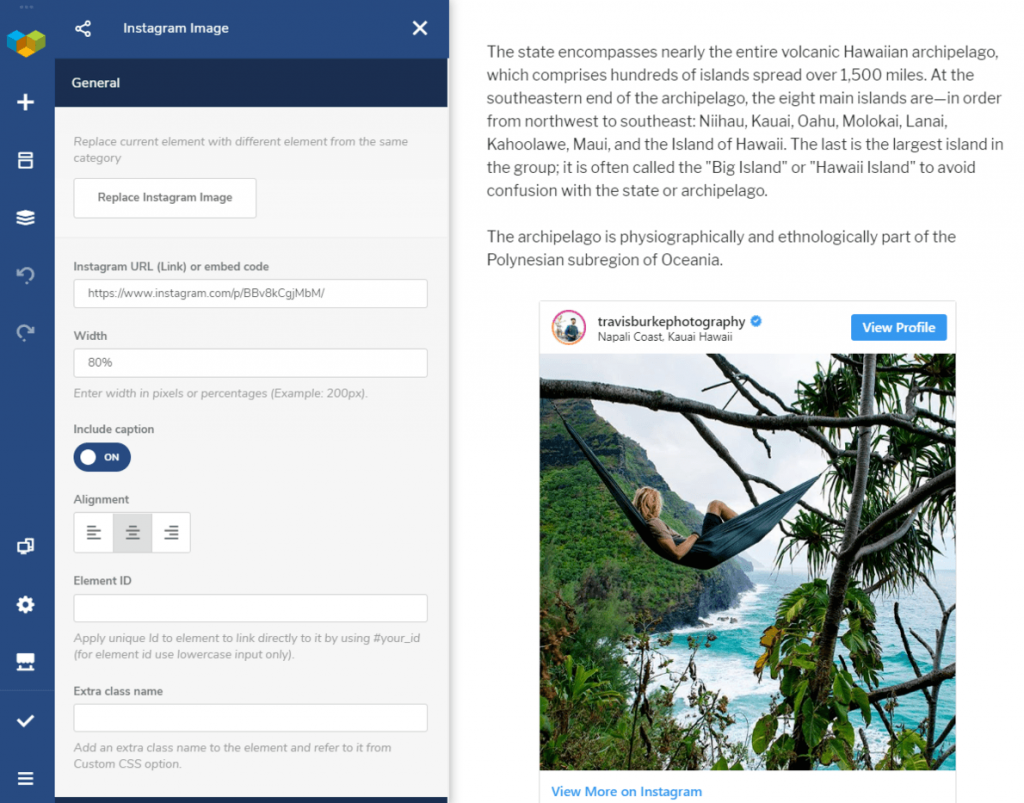 Visual Composer Instagram Elements inside for the blog post