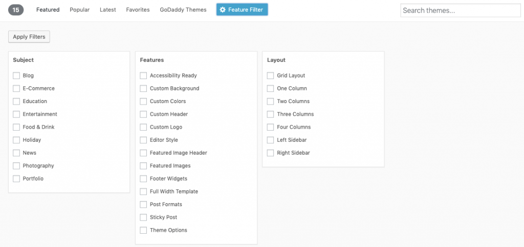 WordPress Theme Filters