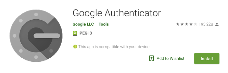Install Google Authenticator App