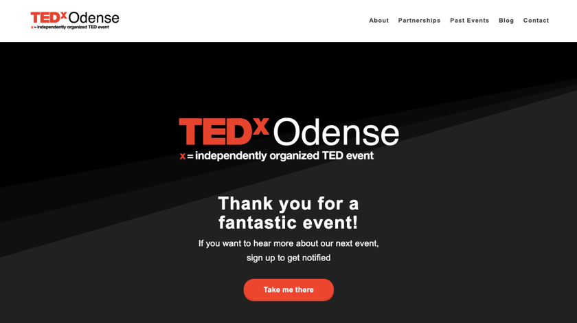TedX Odense website made with Visual Composer