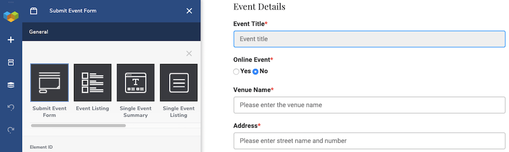 WP Event Manager Submit Event Form