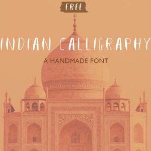 Indian Calligraphy Handmade Font Free Fonts for Commercial Use
