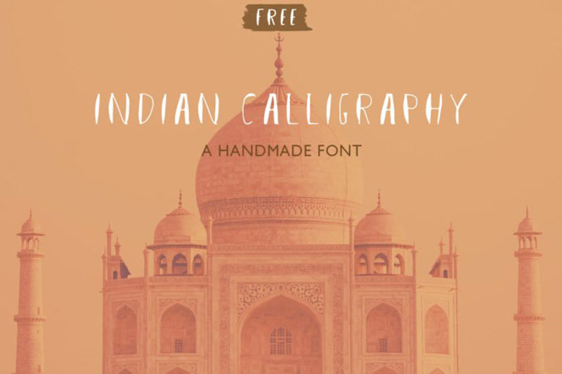 Indian Calligraphy Handmade Font Free Fonts for Commercial Use