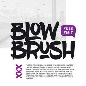 Blow Brush Free Fonts for Commercial Use