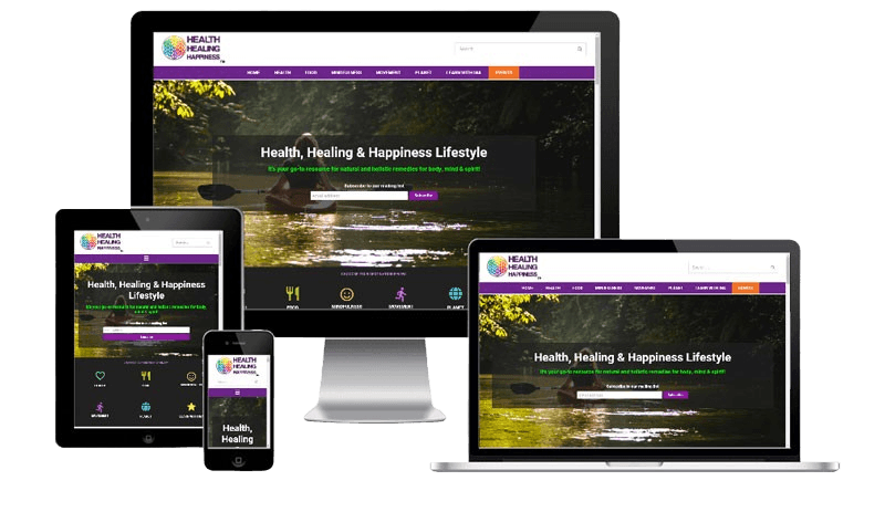 Health Healing Happiness, a responsive website