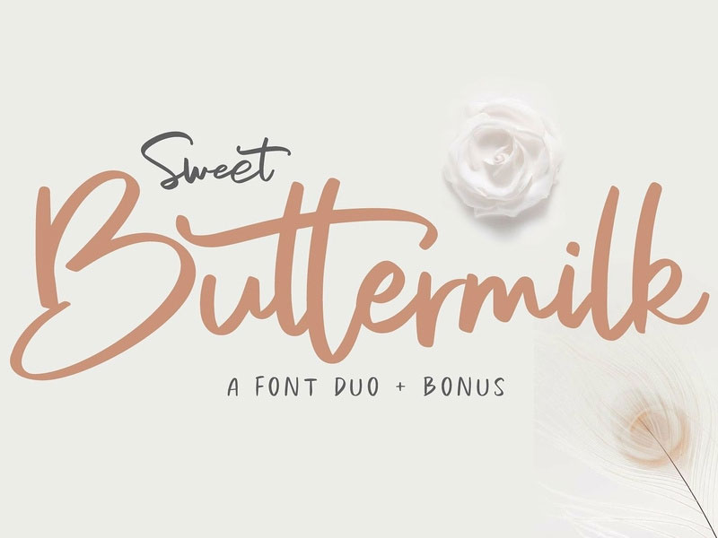 Sweet Buttermilk Free Fonts for Commercial Use