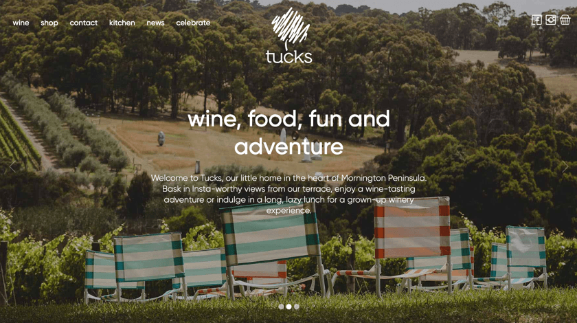 Tucks Website Example