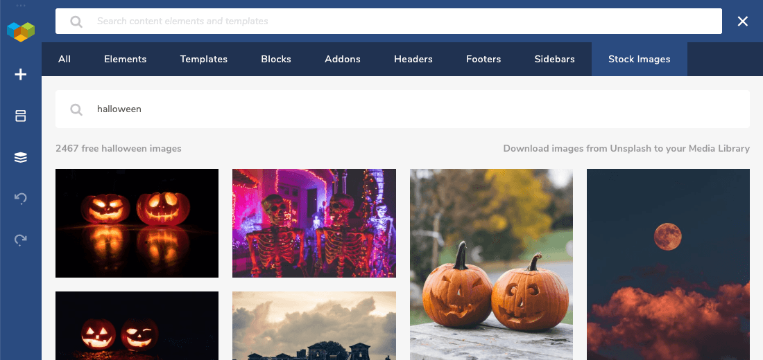 Visual Composer Hub Unsplash Halloween Images