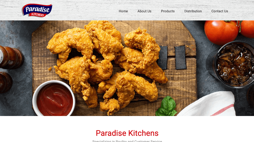 Paradise Kitchens website