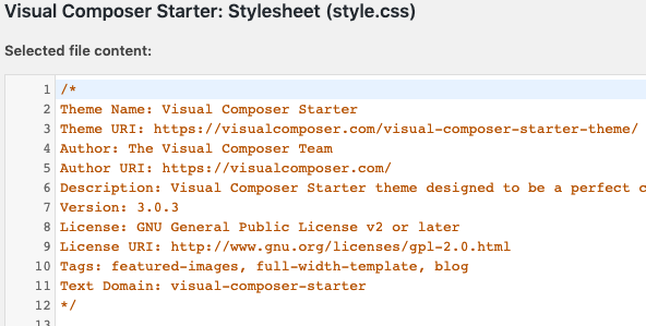 Visual Composer Starter Theme 