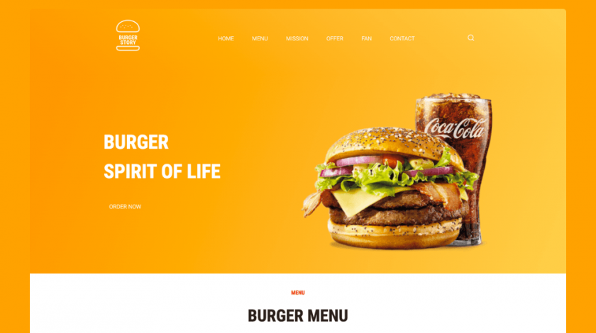 Burger Story WordPress Template