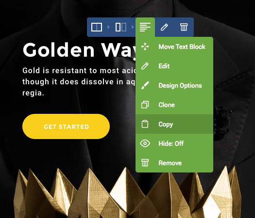 Content Element Edit Edit any content element in Visual Composer