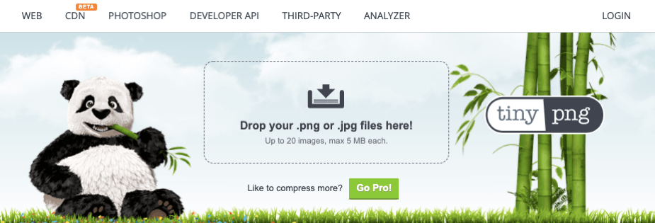 TinyPng Online Tool for Image Optimisation and Compression