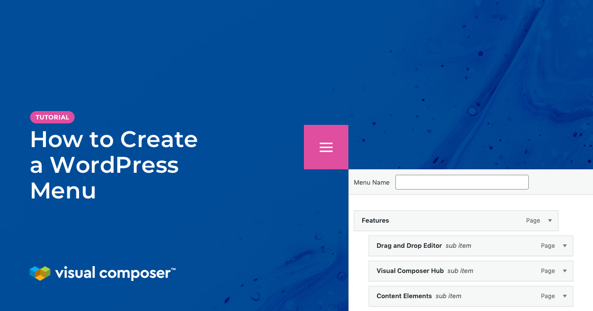How to create a WordPress menu tutorial feature image