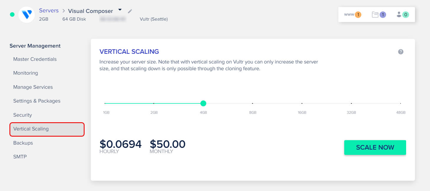 Advanced features in Cloudways settings