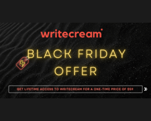 Writecream Black Friday Deal