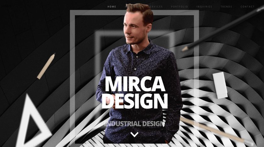 Mirca Design website Mirca Design website example