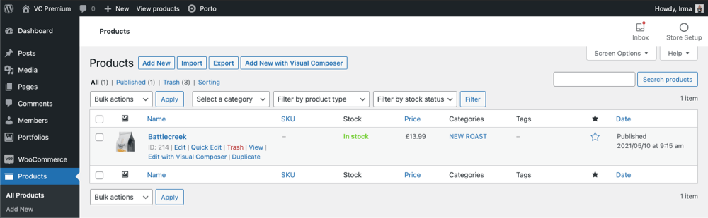 WoooCommerce product example WoooCommerce product example