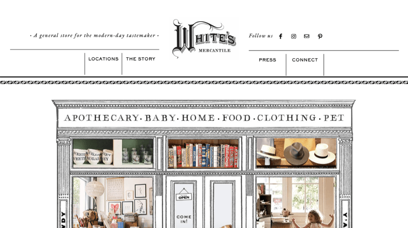 Whites Mercantile website