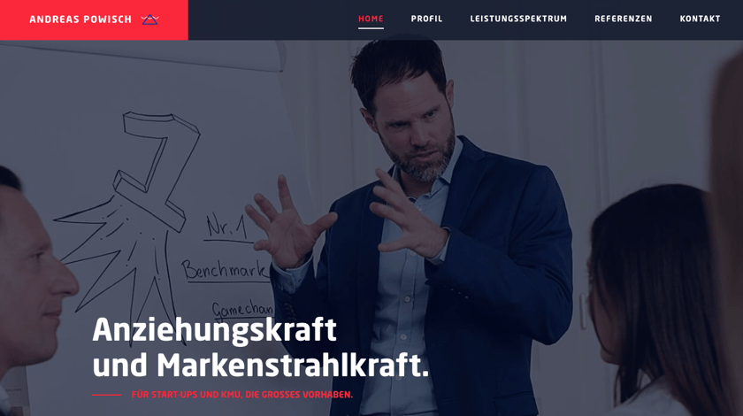 Andreas Powisch Andreas Powisch webdesign example