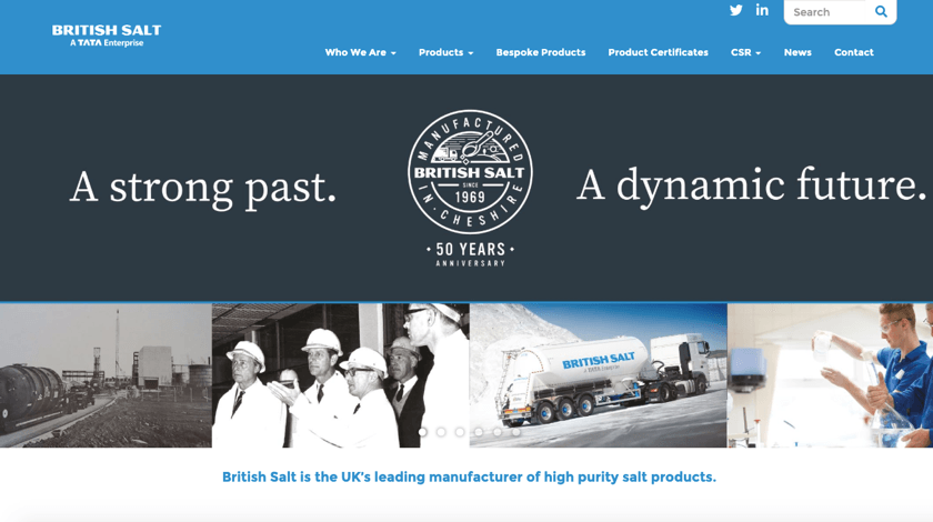 British Salt website British Salt website made with Visual Composer