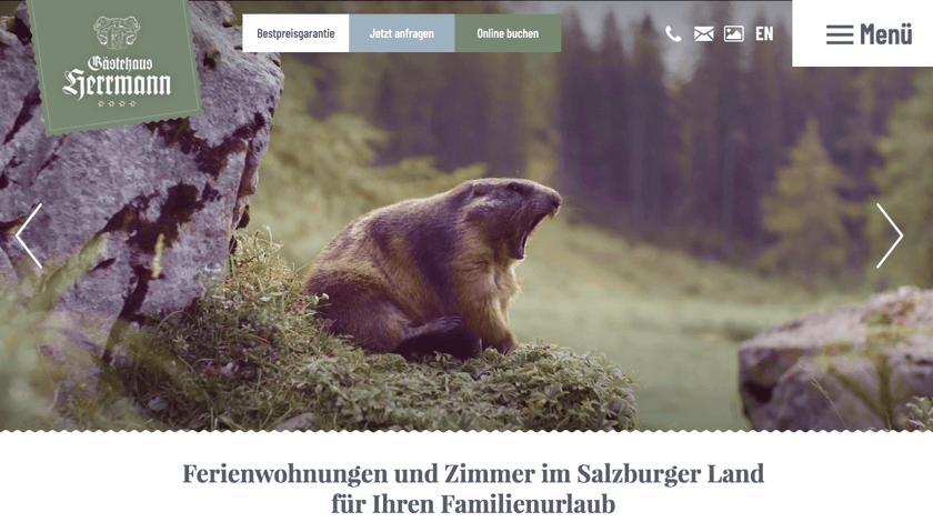 Gaestehaus Herrmann Website Gaestehaus Herrmann website example with Visual Composer