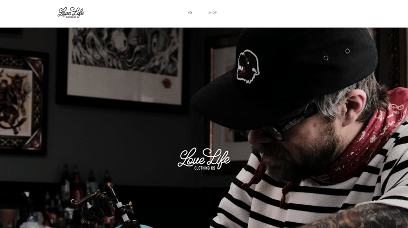 Love Life Clothing website Love Life Clothing website