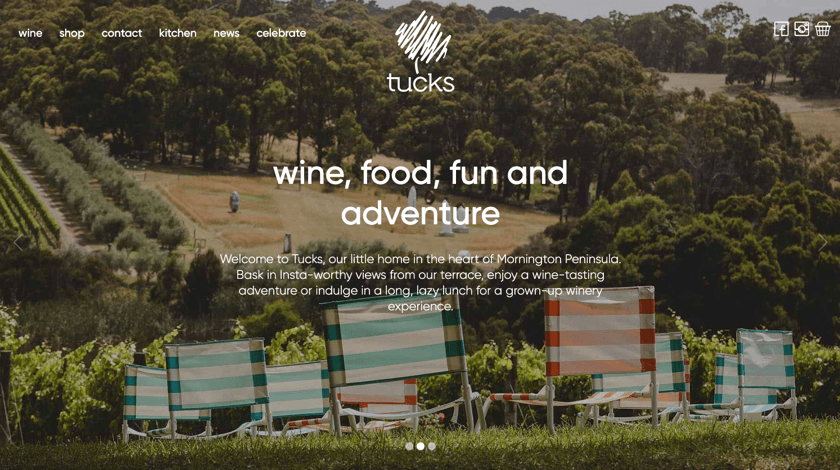 Tucks Website Example Tucks Website Example