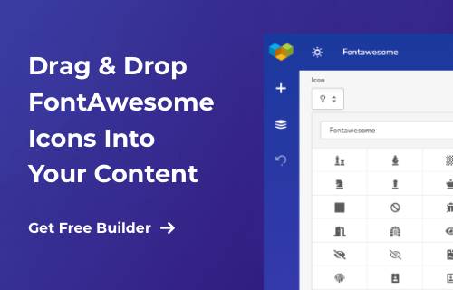 Get Free Builder and add Font Awesome to WordPress easily