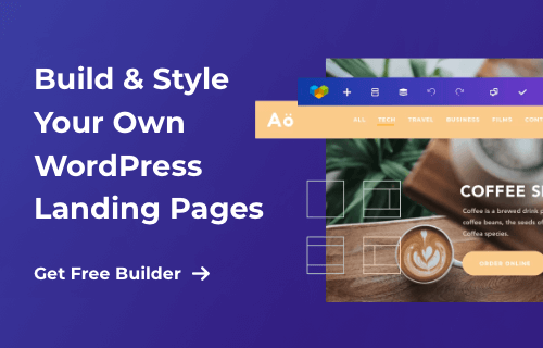 Build and style landing pages with Visual Composer Banner