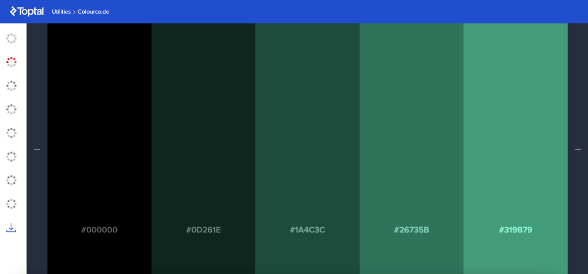 ColourCode color palette generator by Toptal