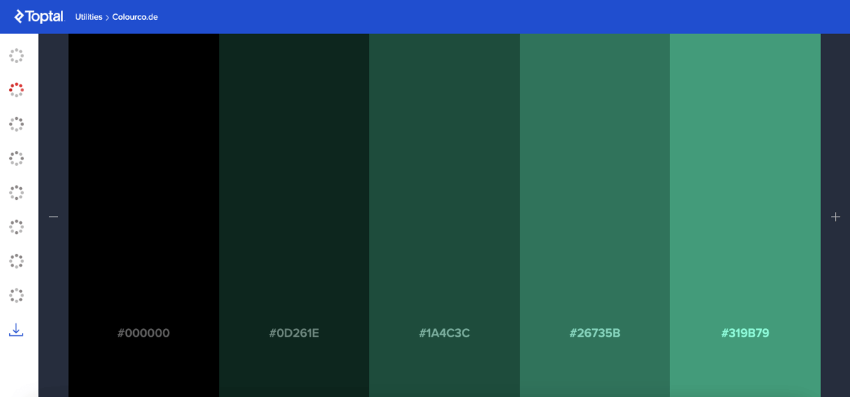 Louis Blue MV Color Palette