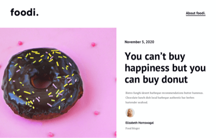 Food Blog Template Food Blog Template Set - FOODI