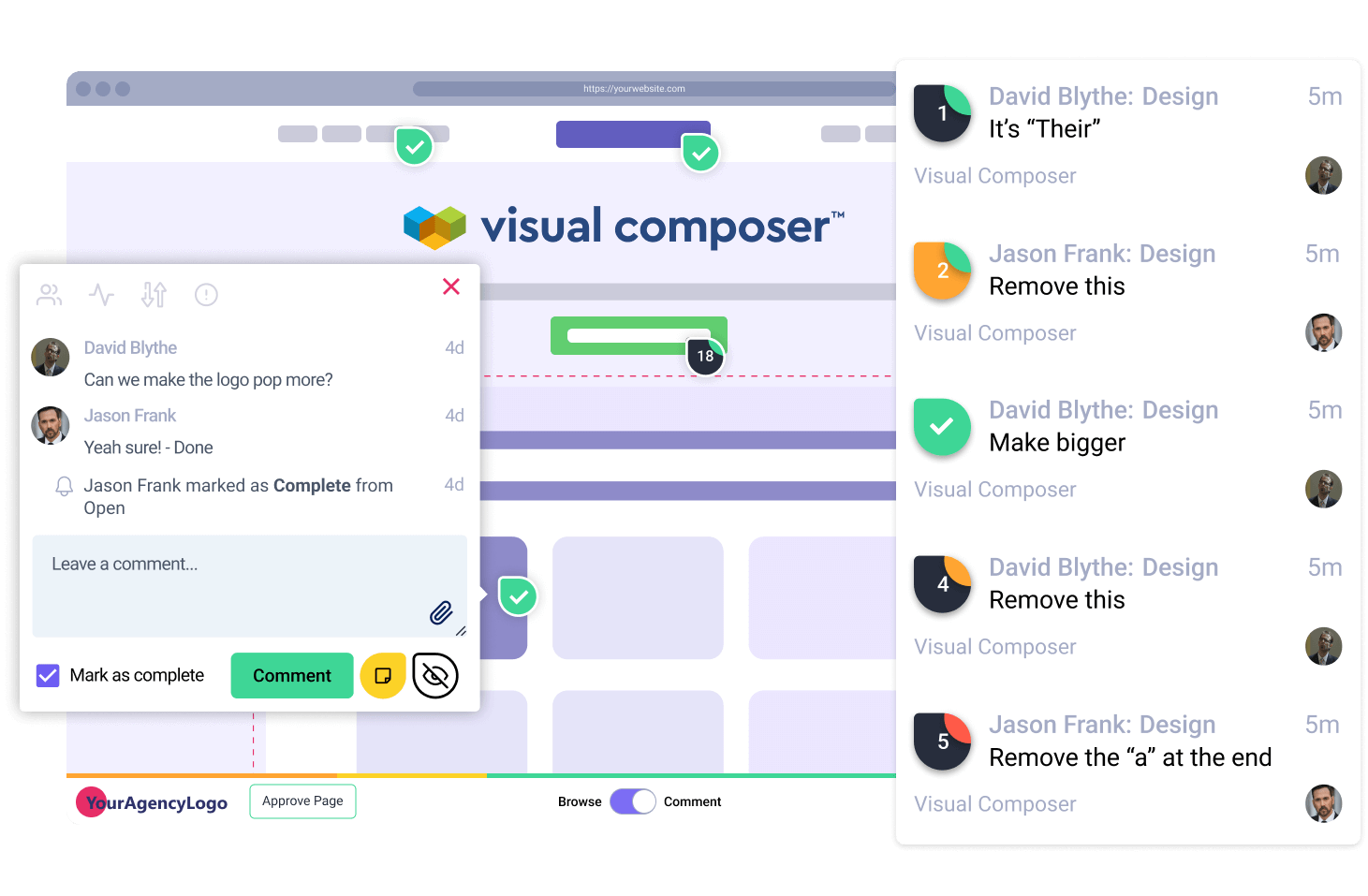 Atarim and Visual Composer integration workflow