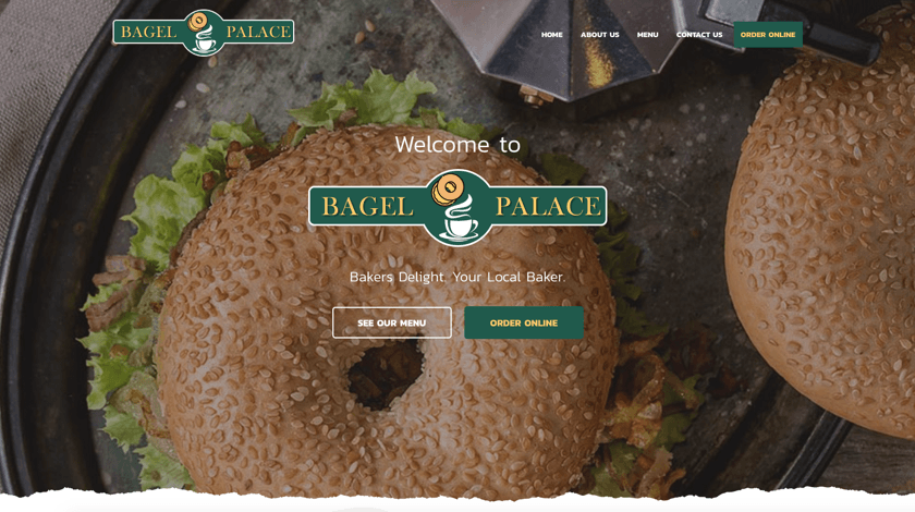 Bagel Palace Website Example