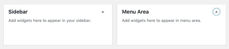 WordPress Sidebar and Menu Widget Areas